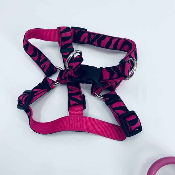 Zebra Print Dog Harness and Chew Toys - Medium Size - Picture 2 of 7